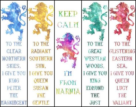 Kings & Queens of Narnia Bookmarks | Etsy Narnia Bookmarks, Narnia Room, Hogwarts Houses Crests, Bookworm Quotes, Things To Make And Sell, Swarovski Heart, Harry Potter Houses, The Chronicles Of Narnia, Cool Quotes