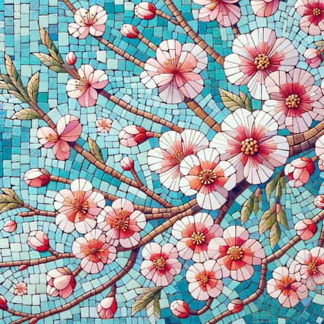 Mosiacs Projects Diy, Fairy Mosaic, Mosaic Art Ideas, Flower Mosaic Art, Mosaic Templates, Diy Mosaic Projects, Flowers Mosaic, Islamic Mosaic, Christmas Mosaics