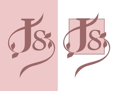 J And S Logo, J Monogram, Monogram Logo Design, Typographic Logo, Letter J, Premium Logo, Uppercase Letters, J Fashion, Luxury Style