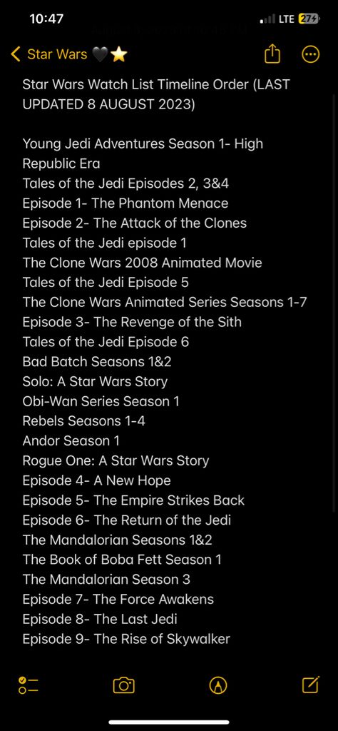 List/Order to Watch Star Wars Movies&Shows in Best Friend Movie Night, Friend Movie Night, Star Wars Movie Night, Star Wars Workout, Movie Night List, Movie Night Family, Couple Date Night, Star Wars Timeline, Star Wars Canon