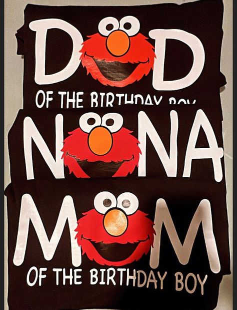 White Elmo t shirts Elmo Party Shirts 1st Birthdays, Elmo Family Birthday Shirts, Elmo Birthday Shirts For Family, Elmo One Year Old Party, Elmo Themed First Birthday Party, Elmos World First Birthday, Elmo 2nd Birthday Party Boy, Elmo First Birthday Party Boy, Elmo’s World Birthday Party