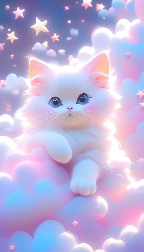 Buku Diy, Wallpaper Gatos, Cat Phone Wallpaper, Haiwan Comel, Kitten Wallpaper, Whatsapp Wallpaper Cute, Phone Wallpaper Pink, Cat With Blue Eyes, صفحات التلوين