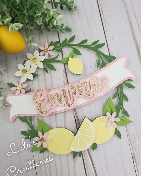 lemonade party • Instagram Lemon Party Theme, Lemonade Party Decorations, Lemonade Party Theme, Lemon Birthday Cakes, Diy Lemonade Stand, Pink Cake Toppers, Baby Shower Fruit, Fruit Birthday Party, Fruit Birthday