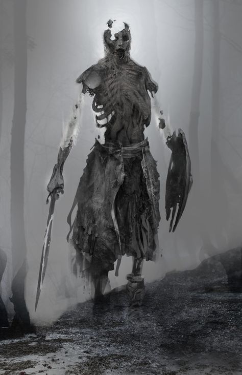 ArtStation - GOW - Draugr Concpets, Dela Longfish Monster Reference, Dark Creatures, 다크 판타지, Monster Concept Art, Fantasy Monster, Scary Art, Monster Design, Creature Concept Art, Arte Fantasy