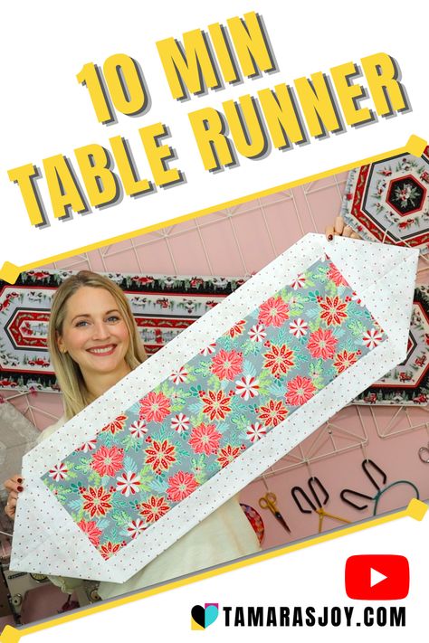 Diy Fabric Table Runner, 10 Minute Table Runner Tutorial Easy Diy, Small Table Runners Free Pattern, Easy Sew Placemats, Hot Pad Runner, 10 Min Table Runner Patterns, Table Runner Pattern Free Easy, Fabric Table Runners Diy, 10 Minute Table Runners