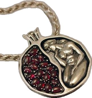 My Husband, Pomegranate, Silver Pendant, Pendant, Silver