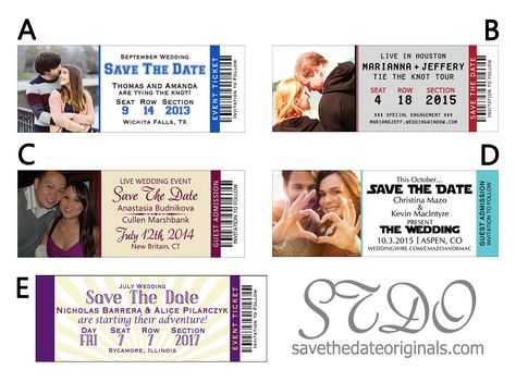 ticket save the date magnets Save The Date Ticket, Concert Theme, Ticket Style, Ticket Design, Ticket Invitation, July Wedding, Save The Date Magnets, September Wedding, Wedding Save The Date