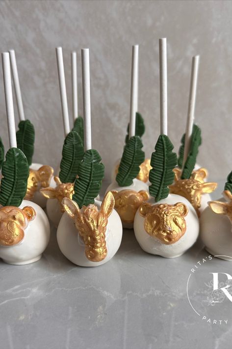 12 Safari Cake Pops, Safari Baby Shower, Wild One Birthday, Safari Cakepops, Baby Shower Favors, Dessert Table, Safari Party Treats Safari Cakepops, Safari Cake Pops, Bee Cake Pops, Safari Cake, Baby Shower Safari Theme, Bee Cakes, Safari Cakes, Wild One Birthday, Animal Cupcakes