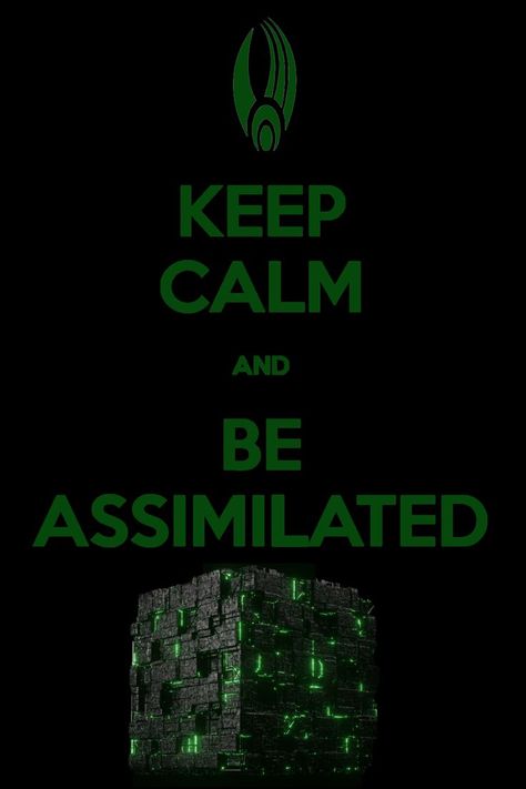 Keep Calm and be assimilated Resistance is futile! Star Trek Borg, The Borg, Resistance Is Futile, Star Trek, Keep Calm, Stars, Movie Posters, Film Posters