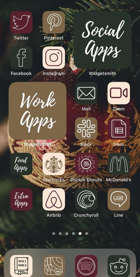 With Christmas around the corner this beautiful Icon Pack will get you in the Christmas Mood. This pack contains 180 different app icons, and 50 photo widgets. Photo widgets are a mix of inspirational words and app categories. 📲 There will be App icons in here that you won’t be able to find anywhere App Categories, Customize Home Screen, Home Screen App Icons, Christmas App Icons, Ios14 Homescreen, 2020 Aesthetic, App Background, Christmas Apps, Christmas Phone Wallpaper