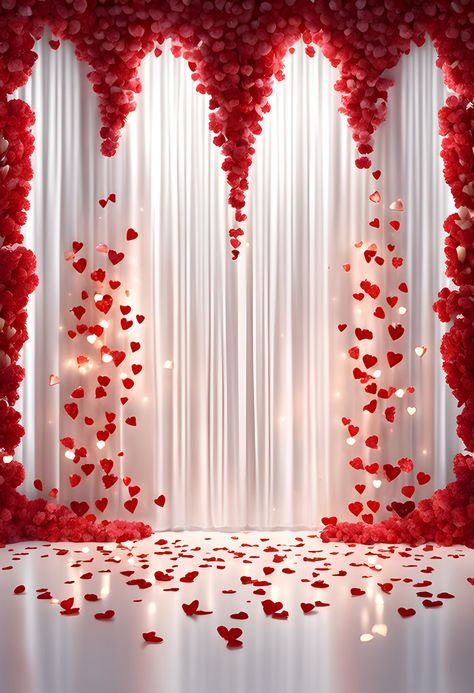 Valentines Day Background With Red Hearts And White Curtain 3D Rendering#pikbest##Backgrounds Diy Floral Backdrop, Studio Background Ideas, Paper Peonies Tutorial, Peony Tutorial, Baby Photography Backdrop, Paper Peony, Flower Background Design, Photoshop Backgrounds Backdrops, Red Background Images