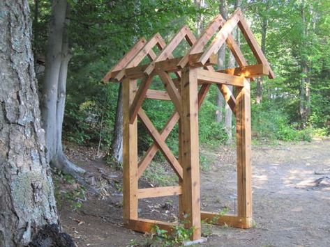 Timber Frame Outhouse Plans Log Outhouse, Outdoor Composting Toilet, Cabin Outhouse, Outhouse Shed, Building An Outhouse, Outhouse Plans, Wood Sheds, Outhouse Bathroom, Outside Toilet