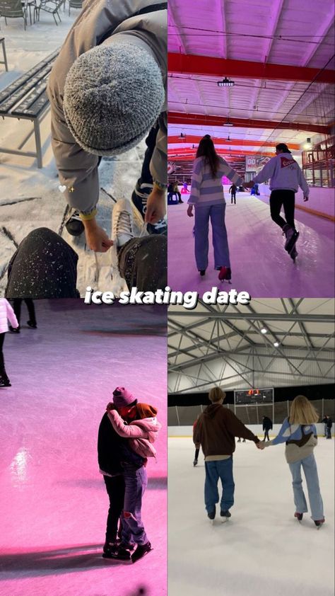 ice skating date💟#LoveStory #RomanticEncounters #HeartfeltConnections #DateNightIdeas #SoulmateSearch #FlirtyFridays #CandlelitDinners #StarryEyedMoments #LoveQuotes #DreamyDates #WhisperedPromises #AmourAdventures Fun Date Ideas Pictures, Fair Dates Aesthetic, Activities With Boyfriend Aesthetic, Tek It By Cafuné Video, Cute Couple Art Projects, Double Date Ideas Winter, Perfect Date Ideas Pictures, Date Ideas Aesthetic At Home, Teenage Date Ideas Aesthetic