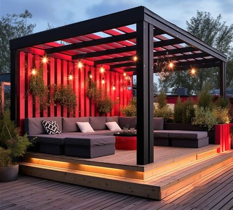 Rooftop Patio Design, Terrace Garden Design, Rooftop Terrace Design, House Arch Design, Rooftop Patio, Home Garden Design, Terrace Design, Outdoor Decor Backyard, Pergola Designs