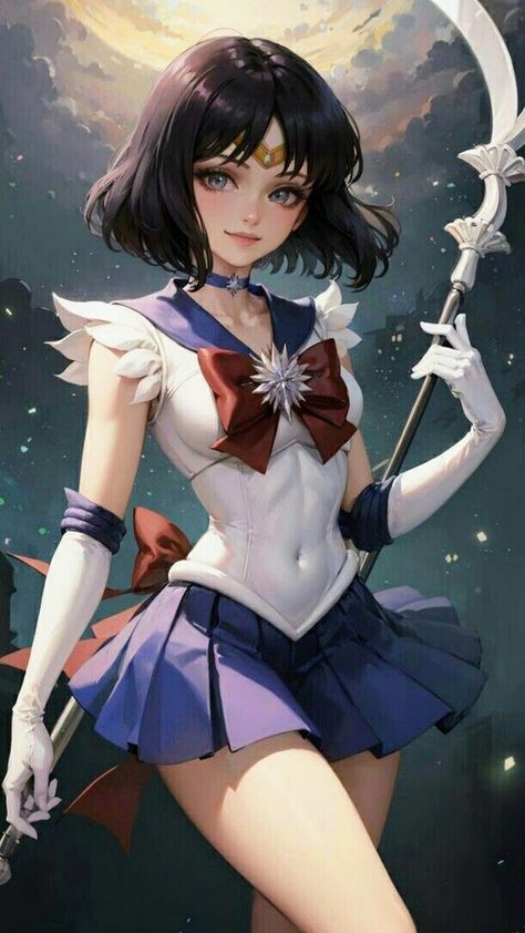 Saturn Sailor Moon, Sailor Moon Girls, Arte Sailor Moon, Female Inspiration, Sailor Senshi, Sailor Neptune, Fairytale Fantasies, Sailor Moon Wallpaper, Sailor Moon Character