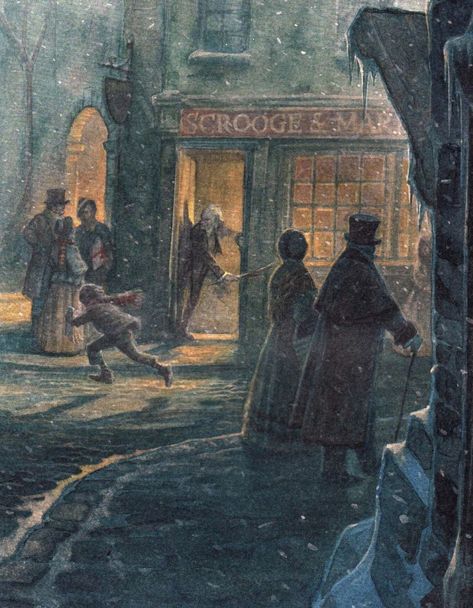 Charles Dickens Illustrations, Charles Dickens A Christmas Carol, Charles Dickens Christmas Aesthetic, Fairy Tales Artwork, Christmas Carol Charles Dickens, Charles Dickens Christmas, Dickens Christmas, Art Academia, In The Pale Moonlight