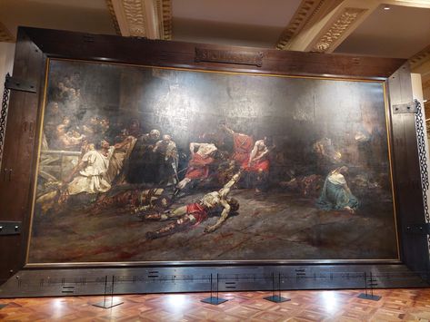 Philippine symbolic painting by Juan Luna. Spolarium Painting, National Museum Philippines, Museum Philippines, Fernando Amorsolo, Instagram Museum, Philippines Cities, Raw Photography, Philippine Art, Paris Images