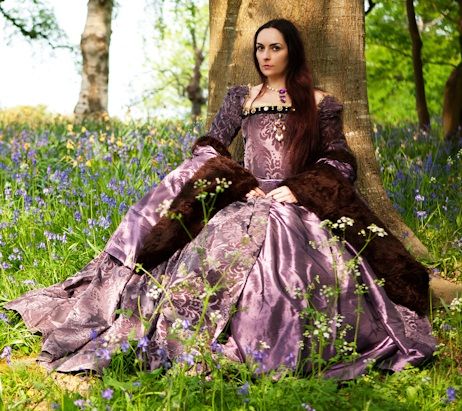 Tudor Costume — Tudor Purple Gown. Elizabeth Stanton, Ashara Dayne, Court Gown, Tudor England, Tudor Dress, Hever Castle, Tudor Fashion, Tudor Costumes, Purple Gown