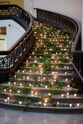 Front Stairs, Art Museum Wedding, Chicago History Museum, Chicago Museums, Inside Weddings, Field Museum, Romantic Candles, Wedding Inside, Museum Wedding