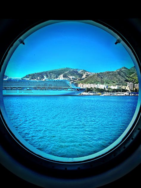 View from the Cruise Director’s office onboard MSC Magnifica in the port of Tenerife Msc Magnifica, Airplane View, Pool, Outdoor Decor