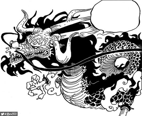 Dragon Kaido One piece 924 Kaido Dragon Form Tattoo, Kaido Tattoo Ideas, Kaido One Piece Dragon, Kaido One Piece Manga, Kaido Drawing, One Piece Kaido Dragon, Dragon Scales Tattoo, Kaido Art, Kaido Dragon Form