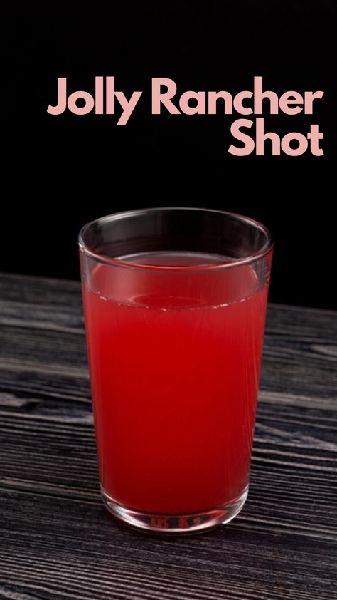 Jolly Rancher Drink, Jolly Rancher Jello, Jolly Rancher Shot, Fruity Shots, Easy Shot Recipes, Jolly Rancher Candy, Green Apple Vodka, Grape Vodka, Bartender Drinks Recipes