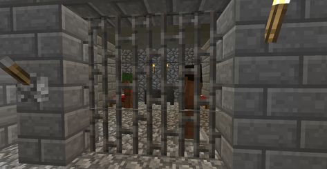 Prison Cell With Inmates Minecraft Jail Cell Ideas, Minecraft Jail Cell, Minecraft Prison Cell, Minecraft Jail Ideas, Jail Minecraft, Minecraft Jail, Jail Ideas, Minecraft Prison, Interior Minecraft