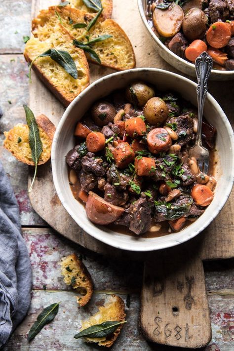 Better For You Instant Pot Spicy White Bean Beef Stew | halfbakedharvest.com @hbharvest Harvest Stew Recipe, Harvest Stew, Half Baked Harvest Recipes, Hearty Soup Recipes, Easy Beef Stew, Pot Beef Stew, Instant Pot Soup Recipes, Slow Cooker Beef Stew, Harvest Recipes