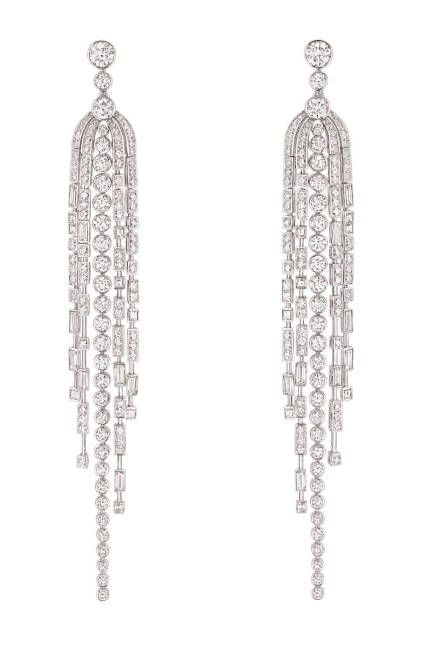 GABRIELLE'S AMAZING FANTASY CLOSET | Vintage Chanel "Shoulder Duster" Diamond Earrings from Chanel's 1932 Collection | Waterfall Earrings, Diamond Chandelier Earrings, Diamond Chandelier, Chanel Jewelry, Gold Diamond Earrings, Fine Jewelry Collection, Van Cleef, Fine Jewelry Gift, Fine Earrings