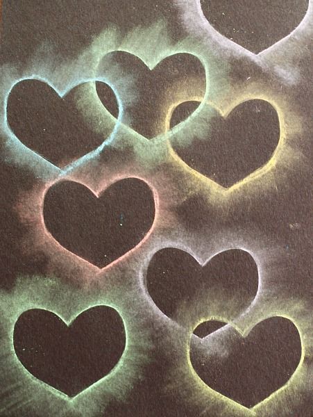 Fun Chalk Art, Chalk Stencils, Heart Collage, Heart Stencil, Sidewalk Chalk Art, Sidewalk Art, Valentine's Day Crafts For Kids, Valentine Crafts For Kids, Easy Art Projects