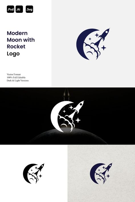 Futuristic Logo Design, Cosmic Logo, Rocket Logo, Logo Challenge, Rockets Logo, Space Logo, Rocket Design, Outer Space Theme, 100 Things To Do