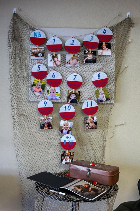 Fishing Graduation Party Decorations, Diy Ofishally One Birthday Decor, Fishing Centerpieces Ideas, Fish Centerpiece, Fishing Theme Birthday, Fishing Themed Birthday Party, Fish Birthday, Fishing Birthday Party, Boys First Birthday Party Ideas