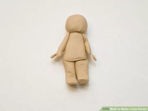 Image titled Make a Clay Person Step 14 Clay Person, Clay Modelling For Kids, Polymer Clay People, Easy Clay Sculptures, Clay People, Clay Crafts For Kids, Kids Clay, Air Dry Clay Projects, Polymer Clay Figures