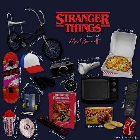 Sims 4 Stranger Things Cc, Stranger Things Collection, Sims 4 Decades Challenge, Muebles Sims 4 Cc, Surfer Boy, Sims 4 Clutter, Sims 4 Expansions, Sims 4 Body Mods, Sims 4 Cc Folder