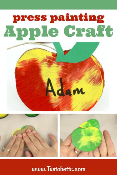 This simple apple craft for kids is a fun and unique way to decorate a classroom for back to school or your living room for fall. Plus your kids will love that they can help make them! #twitchetts #applecraft Apple Craft For Kids, Decorate A Classroom, Apple Crafts Preschool, First Grade Crafts, Preschool Creative Art, Painted Apple, Apple Preschool, Apple Unit, Kindergarten Art Projects