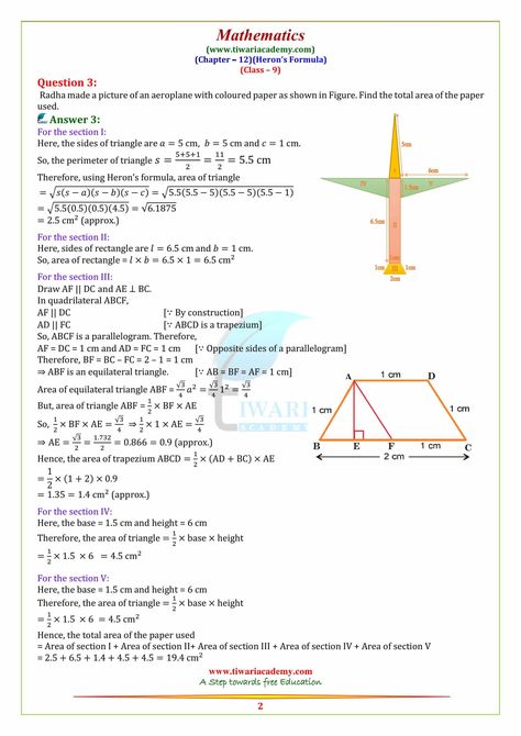 Heron's formula class 9 maths Herons Formula Class 9, Math Cheat Sheet, Class 9 Maths, Trigonometric Functions, High School Curriculum, Number Theory, Math Tutorials, Hindi And English, Class 9