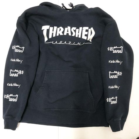 Thrasher x Keith haring hoodie ⛓ was only made in Japan (sold) | Instagram Thrasher Clothing, Thrasher Sweatshirt, Thrasher Skateboard Magazine, Thrasher Skateboard, Thrasher Flame, Skateboard Style, Skateboard Magazine, Thrasher Skate, Thrasher Hoodie