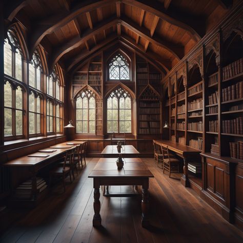 Old Lecture Hall, Medieval School, Gothic Architecture Interior, Castle School, Gothic Library, Boarding School Aesthetic, Academy Aesthetic, Office Rooms, Ideal Aesthetic