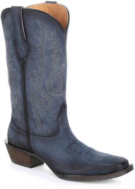 Durango Women's Dream Catcher Cowboy Boot. Cowboy boot fashions. I'm an affiliate marketer. When you click on a link or buy from the retailer, I earn a commission. Dark Blue Cowboy Boots, Navy Blue Cowboy Boots, Silver Quince, Midnight Theme, Cowgirls Boots, Blue Cowboy Boots, Knee High Cowboy Boots, Western Skirts, Knee Boots Outfit