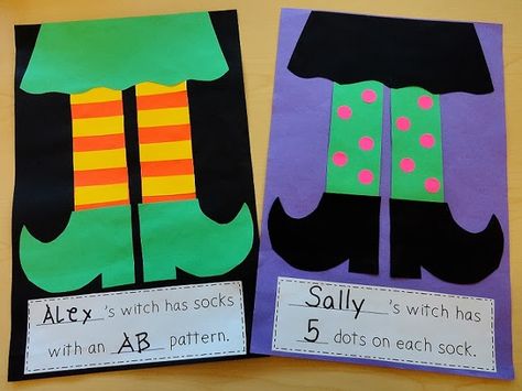 Halloween Math Craftivity, Craftivity Kindergarten, Ab Pattern Activities, Lucky Charm Graphing, Halloween Craftivity, Math Craftivity, October Classroom, Ab Patterns, Pattern Activities