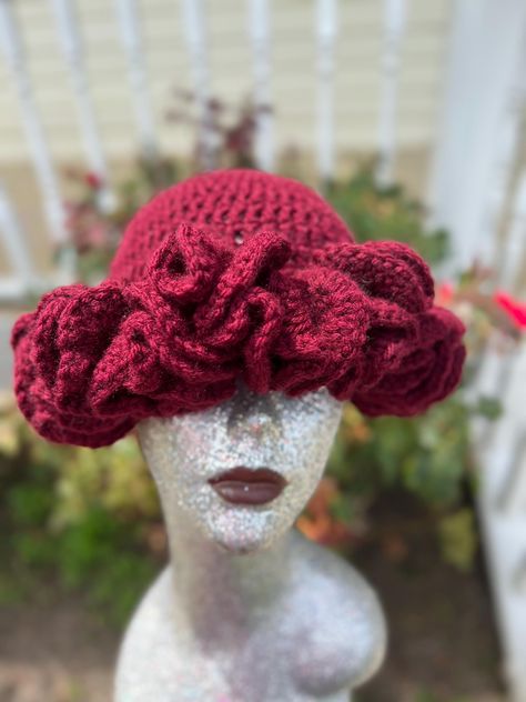 Crochet Ruffle Hat, Ruffle Hat, Crochet Ruffle, Crochet Items, Hat Crochet, Crochet Baby Hats, Crochet Headband, Crochet Art, Take Time