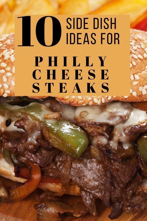 Best side dishes to serve with Philly Cheese steak sandwiches. What To Eat With Philly Cheese Steak, Sides To Go With Philly Cheese Steak, What To Serve With Philly Cheese Steak Sandwiches, What Goes With Philly Cheese Steak, Side Dishes For Cheese Steaks, Side Dishes For Philly Cheese Steak, What To Serve With Philly Cheese Steak, Philly Side Dishes, Sides For Philly Cheese Steak