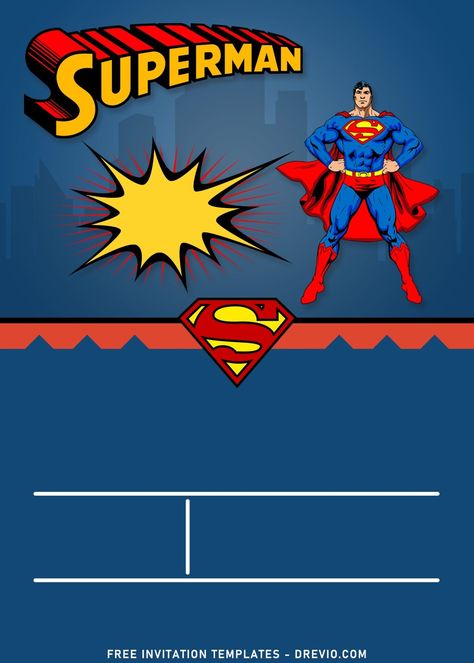 11+ Justice League Superman Birthday Invitation Templates | Download Hundreds FREE PRINTABLE Birthday Invitation Templates Superman Invitations, Justice League Superman, Superman Birthday Party, Superman Party, Superman Birthday, Free Printable Birthday Invitations, I Still Remember, Free Invitation Templates, Printable Birthday Invitations