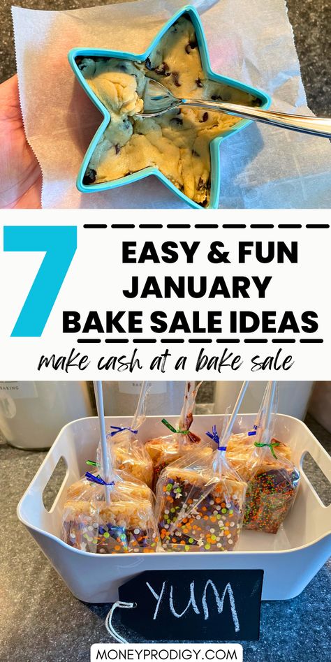 Easy & fun January Bake Sale ideas - such great ideas for what to sell after the holidays are over. Raise funds and have a successful bake sale in January with these unique ideas that are simple to make. Pto Bake Sale Ideas, Best Selling Cookies Bake Sale, Concession Stand Baked Goods, Easy Bake Sale Ideas Fundraiser Simple, Best Baked Goods For Bake Sale, Cheap Easy Bake Sale Ideas, Cheap And Easy Bake Sale Treats, Spring Bake Sale Ideas, Winter Bake Sale Ideas