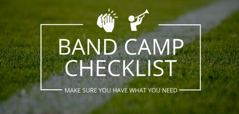 Band Camp Essentials, Band Camp Survival Kit, Marching Band Camp, Camp Checklist, Camping Packing List, Band Camp, Band Mom, Camping Checklist, Good Attitude