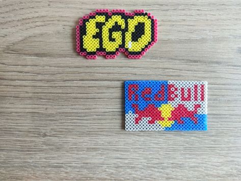 Pixel Drawing, Iron Beads, Perler Bead Art, Perler Bead, Art Anime, Hama Beads, Perler Beads, Bead Art, Red Bull