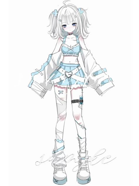 Pastel Outfit Drawing, Vtuber Outfit Ideas, Cosplay Drawing, Easy Crochet Animals, Abstract Graphic Design, Digital Painting Tutorials, Figure Drawing Reference, Animated Drawings, Sketches Easy