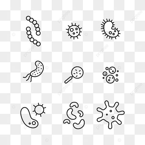 Bacteria Drawing, Virus Drawing, Computer Virus, Drawing Png, Outline Drawing, Simple Illustration, Outline Drawings, Png Transparent Background, Microbiology