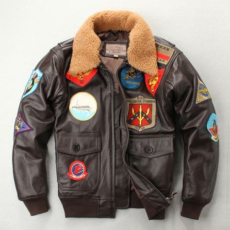 Take Flight in Style with the Tom Cruise Top Gun Jacket Air Force Jacket, Aviator Leather Jacket, Pilot Jacket, Aviator Jackets, Patches Jacket, Flight Jacket, Genuine Leather Jackets, Tom Cruise, Leather Jacket Men