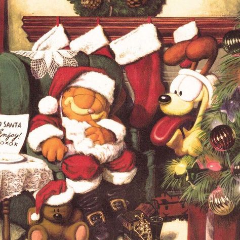 Christmas Garfield, Best Cartoon Shows, Garfield Pictures, Garfield Images, Garfield Christmas, Garfield Cartoon, Garfield Cat, Garfield And Odie, Halloween Artwork